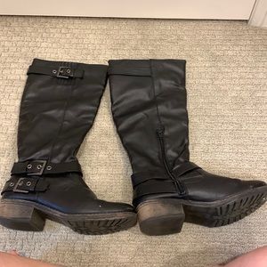 Black tall boots